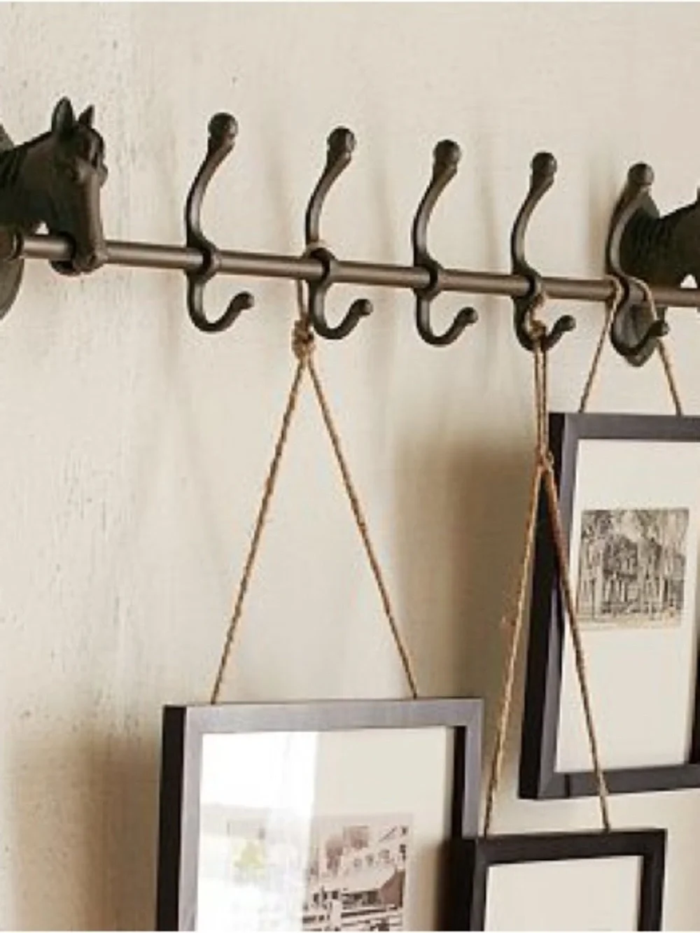 Pottery Barn Horse 🐎 Row of Hooks RARE